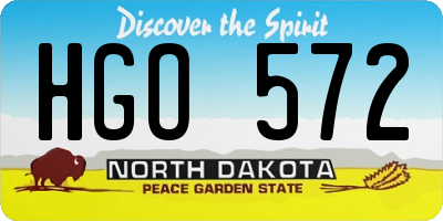 ND license plate HGO572
