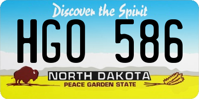 ND license plate HGO586