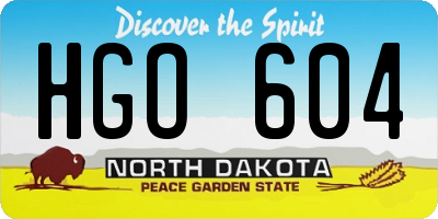 ND license plate HGO604