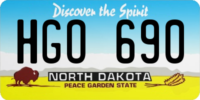 ND license plate HGO690