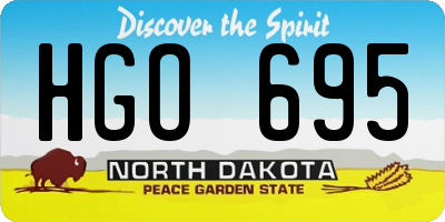 ND license plate HGO695