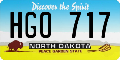 ND license plate HGO717
