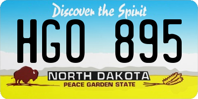 ND license plate HGO895