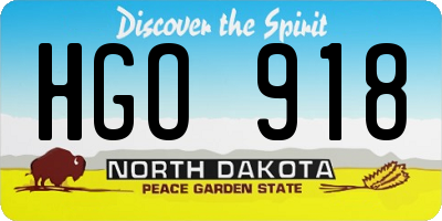 ND license plate HGO918