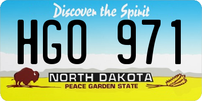 ND license plate HGO971