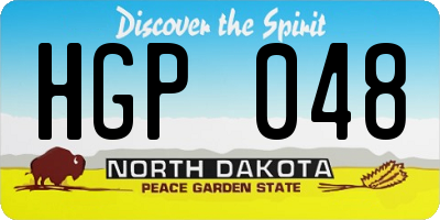 ND license plate HGP048