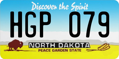 ND license plate HGP079