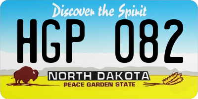 ND license plate HGP082