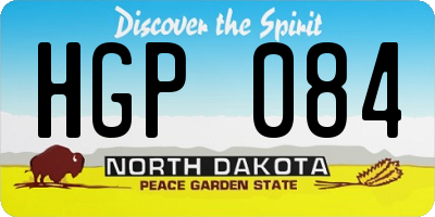 ND license plate HGP084