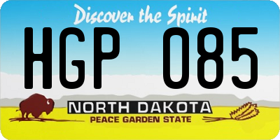 ND license plate HGP085