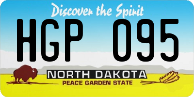 ND license plate HGP095