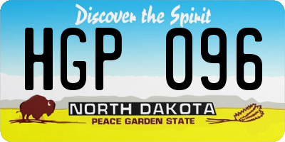 ND license plate HGP096