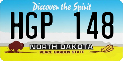 ND license plate HGP148