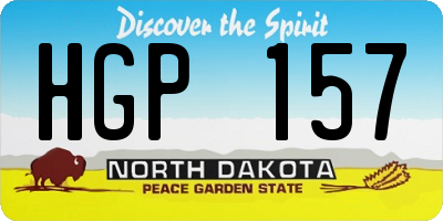 ND license plate HGP157