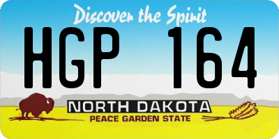 ND license plate HGP164