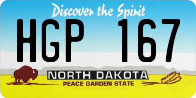 ND license plate HGP167