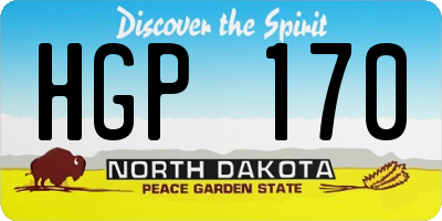 ND license plate HGP170