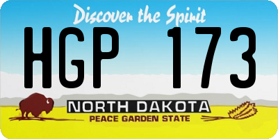 ND license plate HGP173