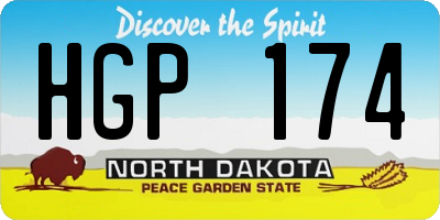 ND license plate HGP174