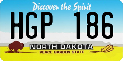 ND license plate HGP186