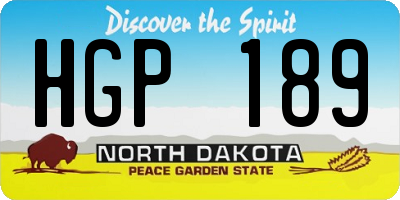 ND license plate HGP189