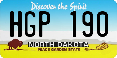 ND license plate HGP190