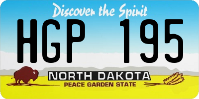 ND license plate HGP195