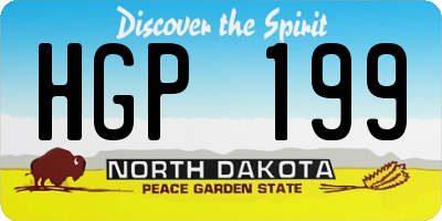 ND license plate HGP199