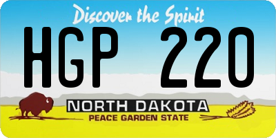 ND license plate HGP220