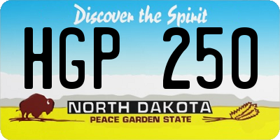 ND license plate HGP250