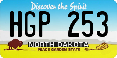 ND license plate HGP253
