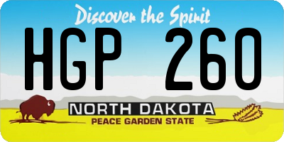 ND license plate HGP260