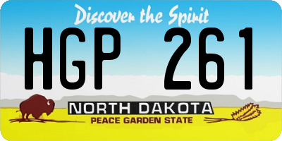 ND license plate HGP261