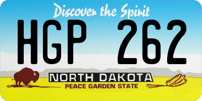 ND license plate HGP262