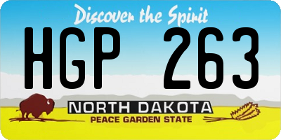 ND license plate HGP263