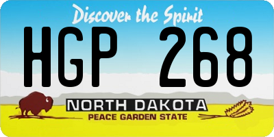 ND license plate HGP268