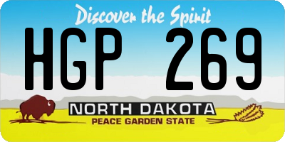 ND license plate HGP269