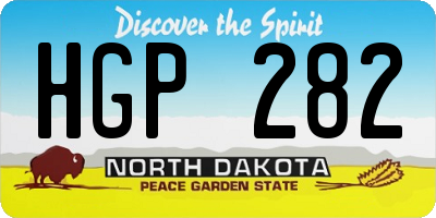 ND license plate HGP282
