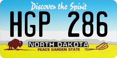 ND license plate HGP286