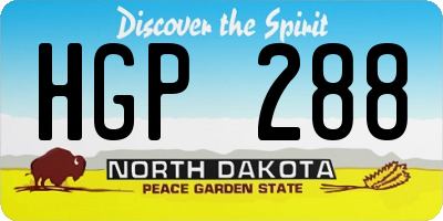 ND license plate HGP288
