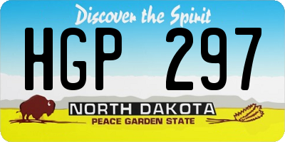 ND license plate HGP297