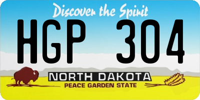 ND license plate HGP304