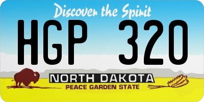 ND license plate HGP320
