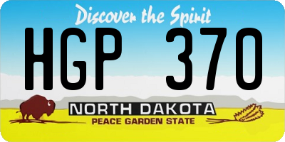ND license plate HGP370