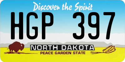 ND license plate HGP397