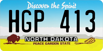 ND license plate HGP413