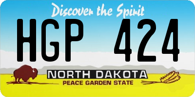 ND license plate HGP424