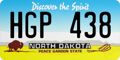 ND license plate HGP438
