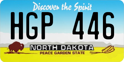 ND license plate HGP446