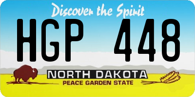 ND license plate HGP448